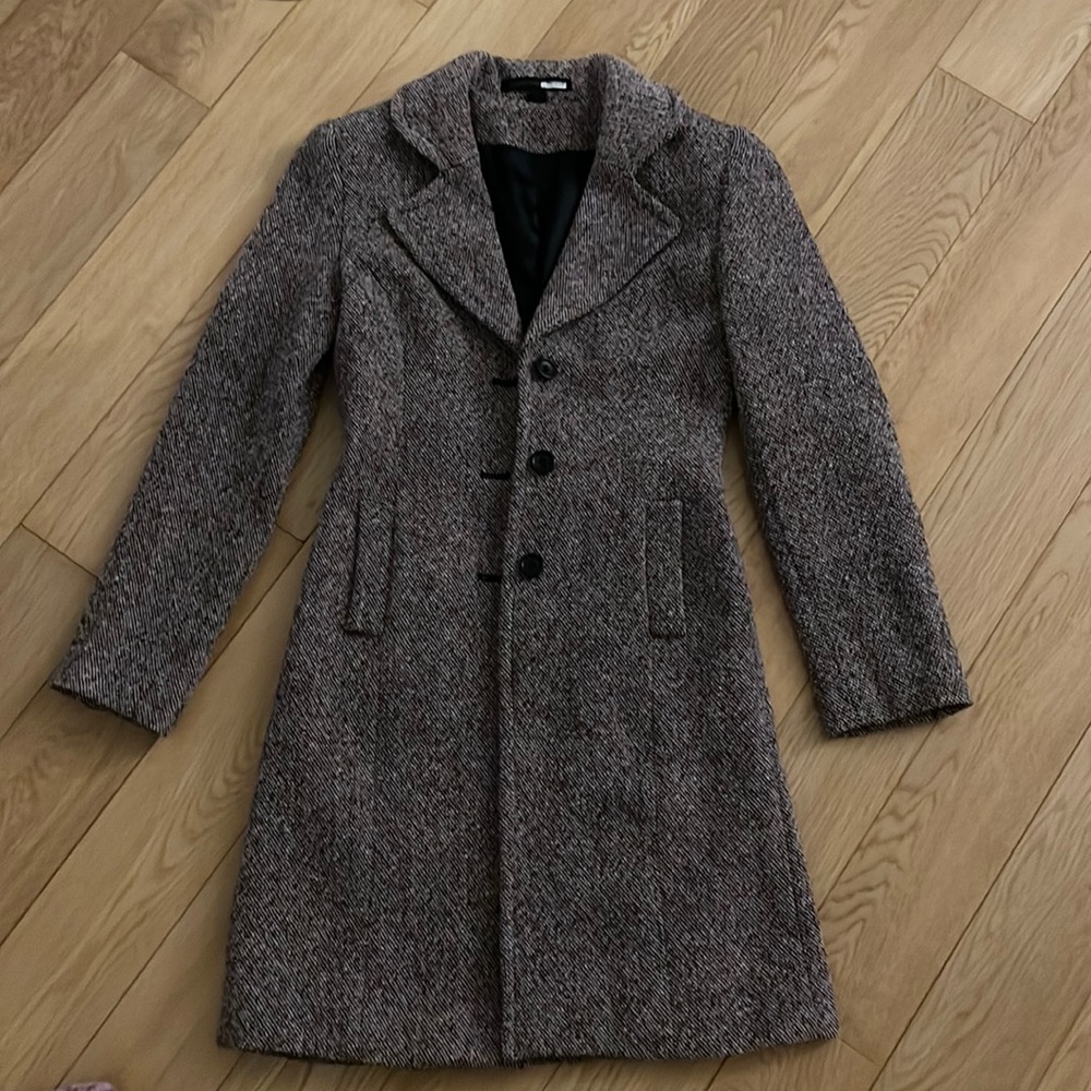 Express Wool Blend Coat (Pink/Black/Grey) Size XS